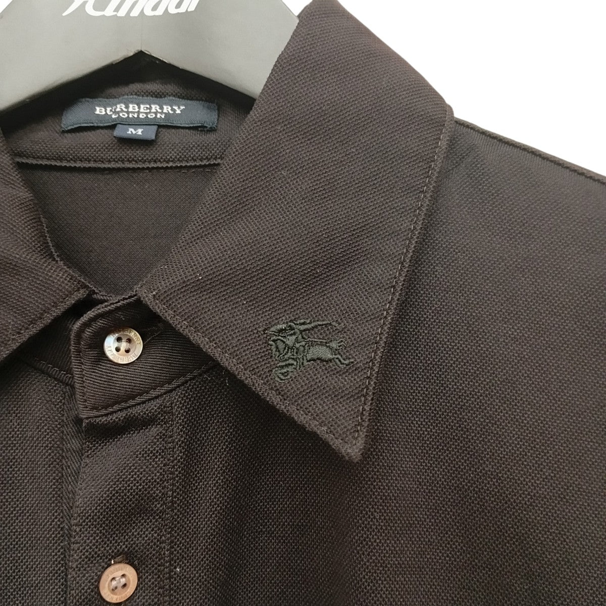 BURBERRY LONDON 襟ロゴ刺繍ポロシャツBBV38-211-58 古着・中古-6枚目のアイテム画像