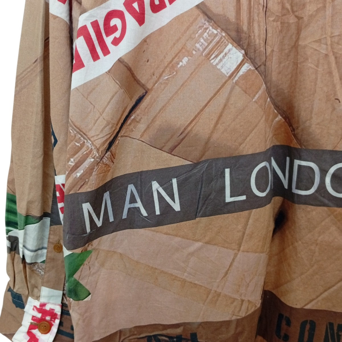 Vivienne Westwood man CAUTION TAPE MAN LONDONロングシャツ149051 古着・中古-5枚目のアイテム画像