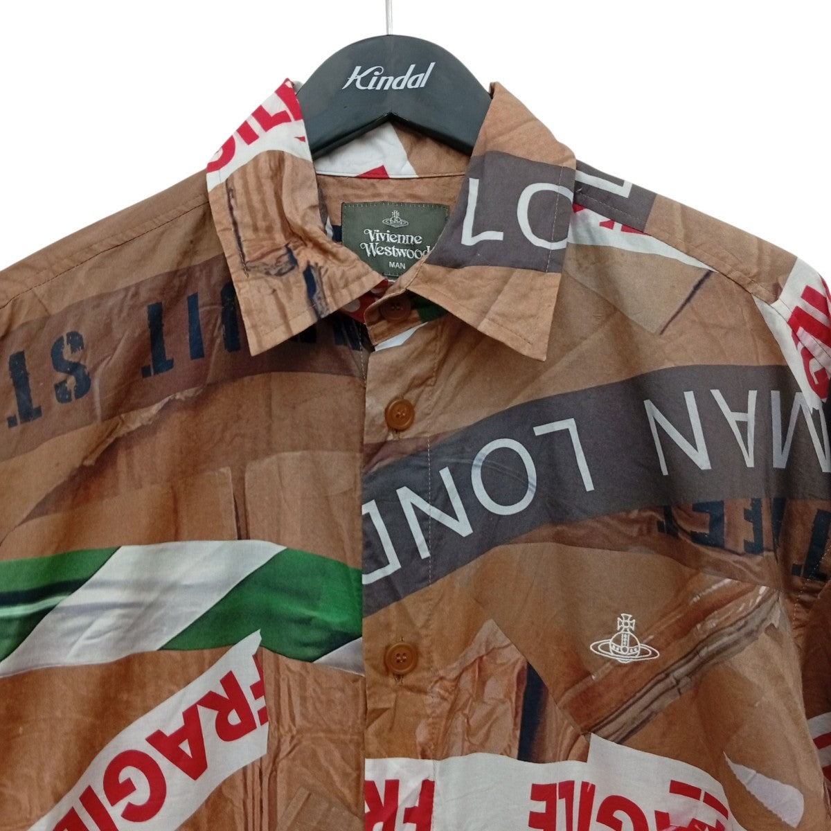 Vivienne Westwood man CAUTION TAPE MAN LONDONロングシャツ149051 古着・中古-6枚目のアイテム画像