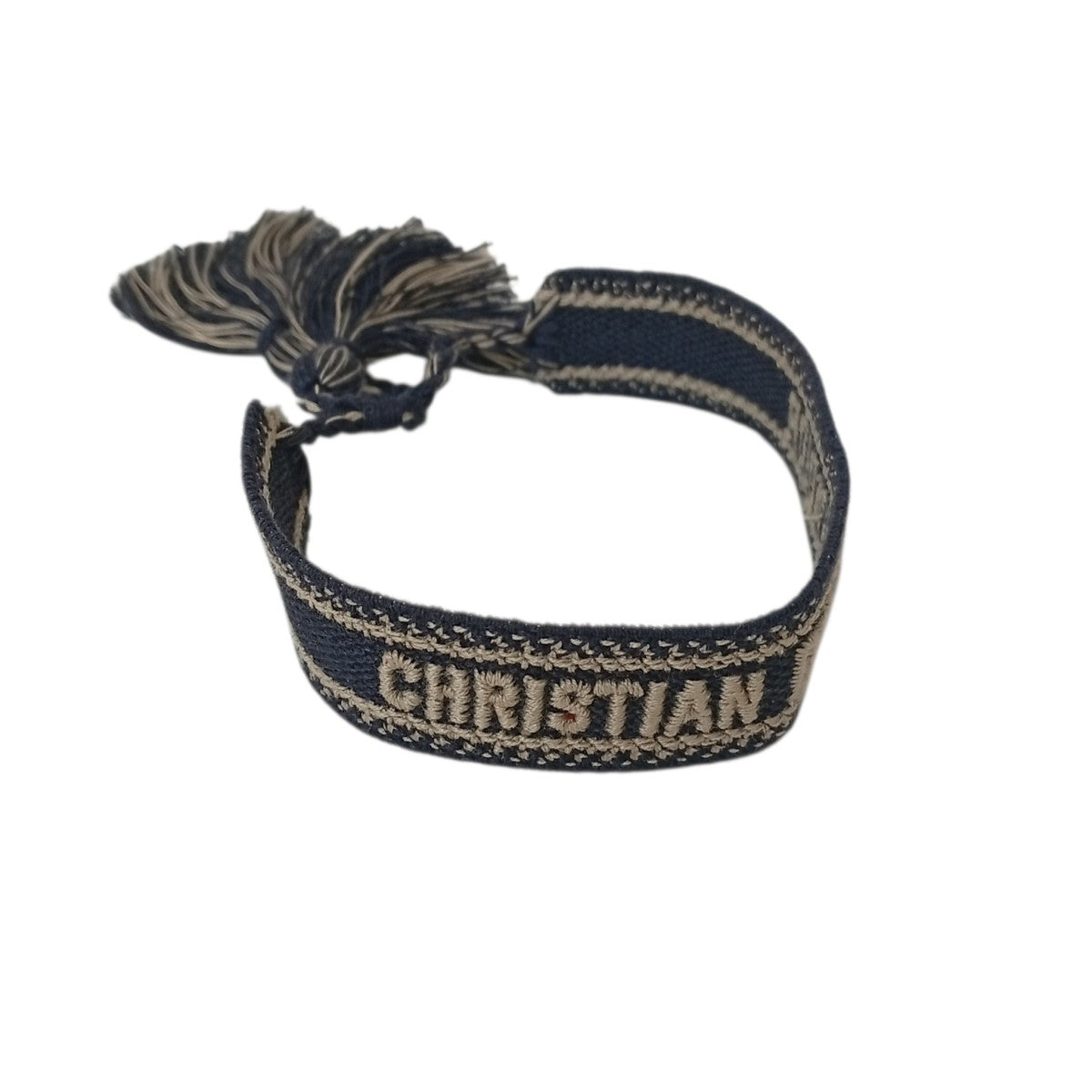 Christian Dior ミサンガ オブリーク ロゴ刺繍ブレスレットB1308ADRCO650U 古着・中古-2枚目のアイテム画像