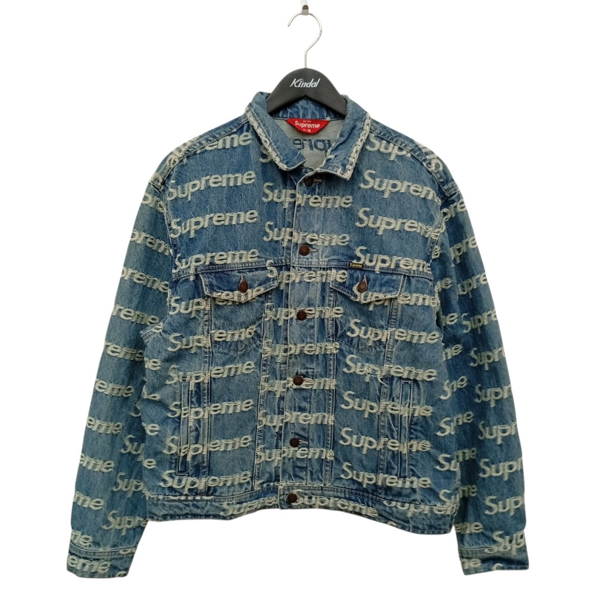 21SSFrayed Logos Denim Trucker Jacketデニムジャケット