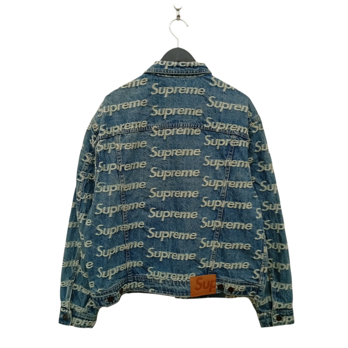 21SSFrayed Logos Denim Trucker Jacketデニムジャケット