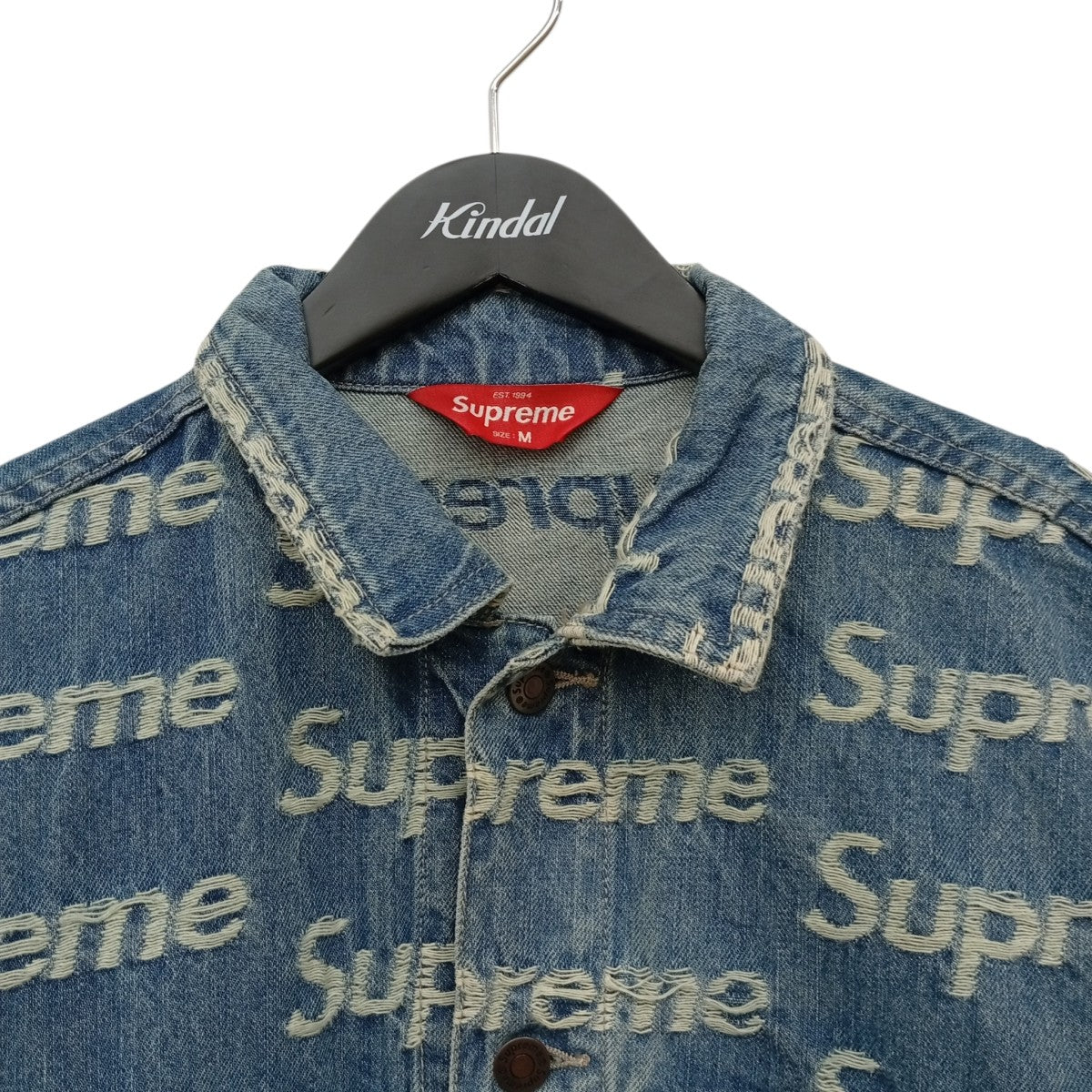 21SSFrayed Logos Denim Trucker Jacketデニムジャケット