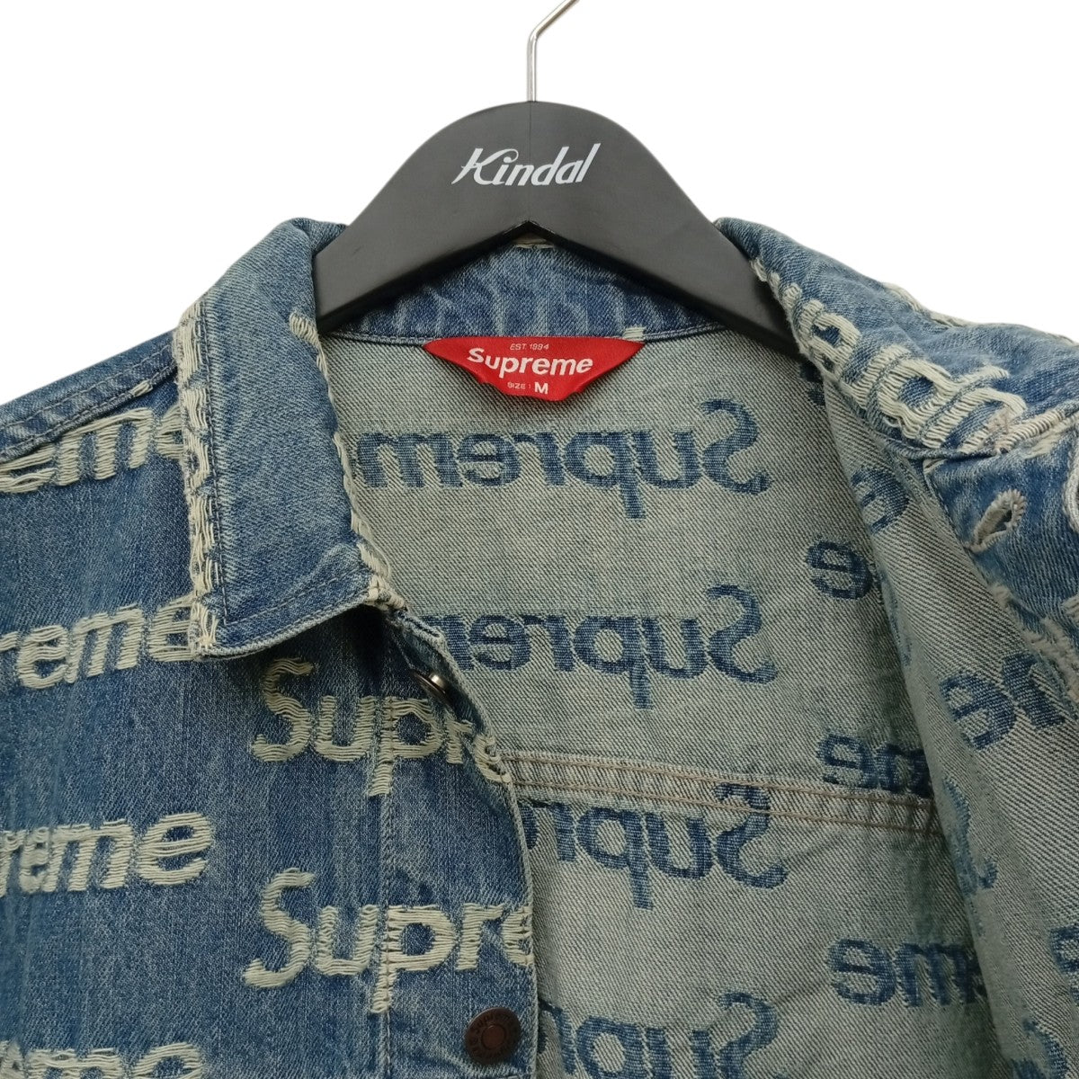 21SSFrayed Logos Denim Trucker Jacketデニムジャケット