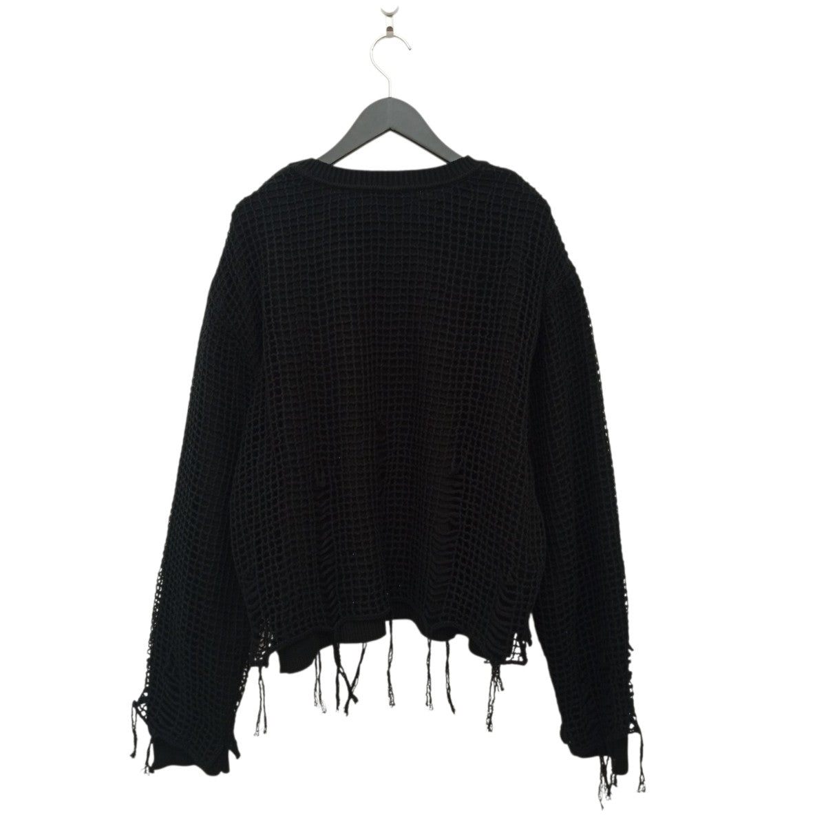 Netted Sweater BLACKダメージニット