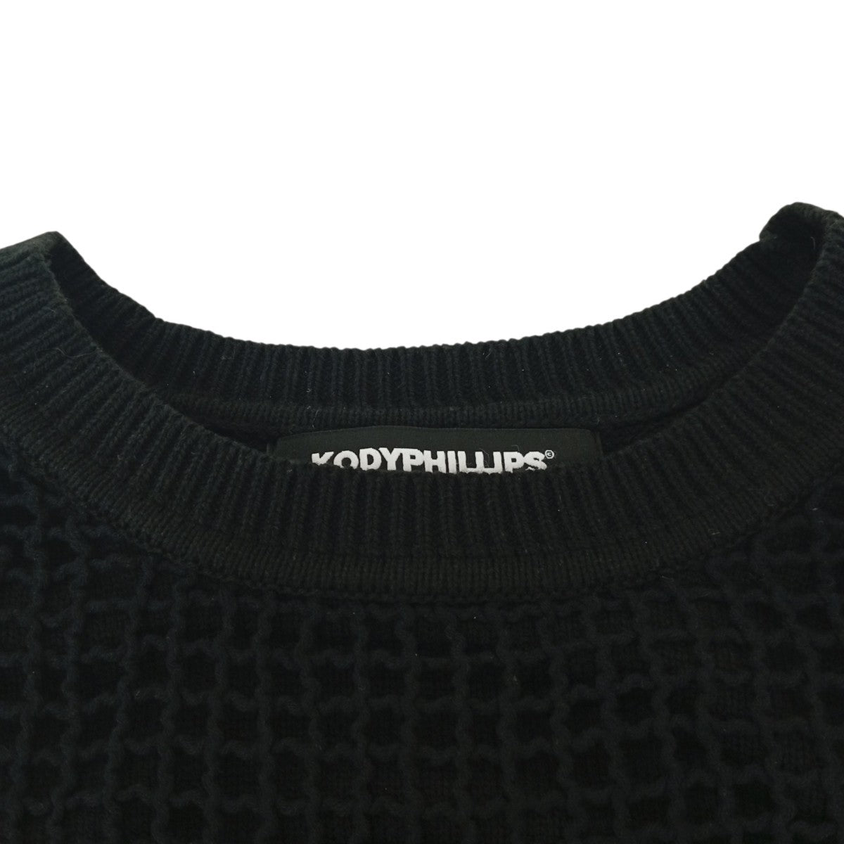Netted Sweater BLACKダメージニット