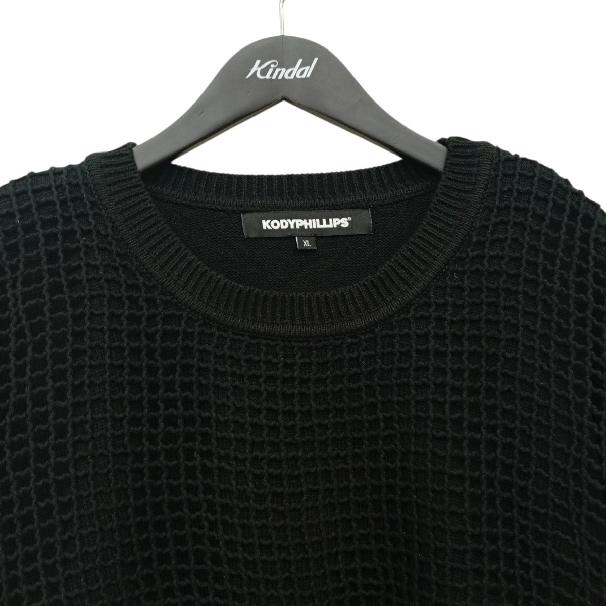 Netted Sweater BLACKダメージニット