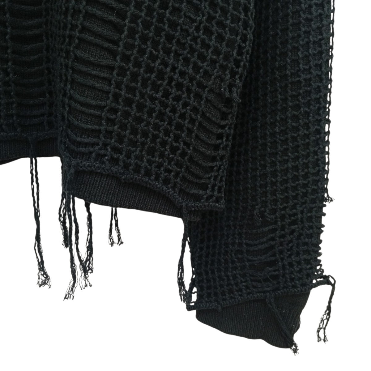 Netted Sweater BLACKダメージニット