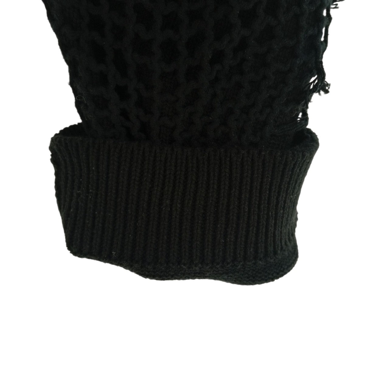 Netted Sweater BLACKダメージニット