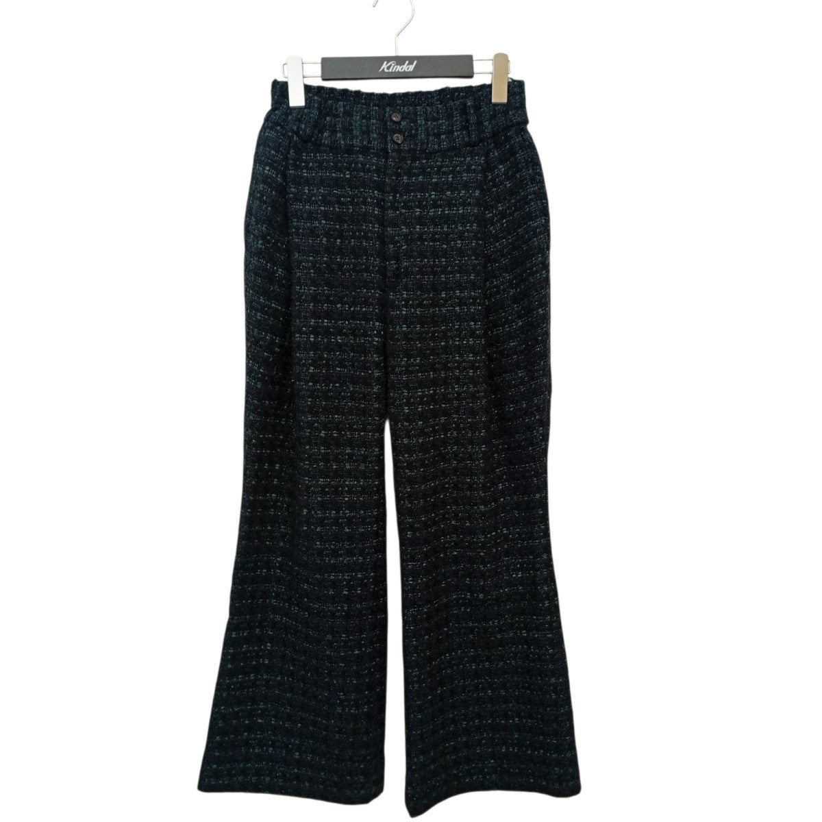 GLITTERY TWEED FLARE EASY TROUSERSパンツS071407