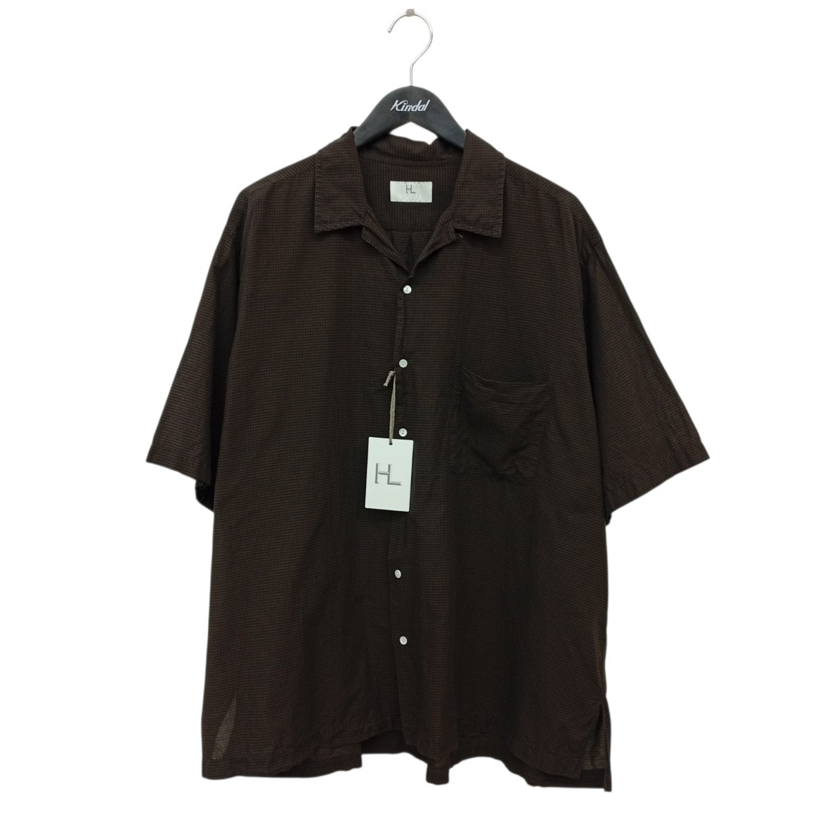 26SSLawn Check Open Collar Shirts半袖シャツ26-050-HL-8090-10