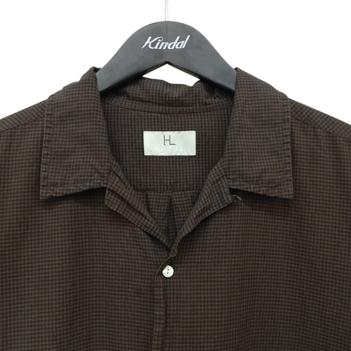 26SSLawn Check Open Collar Shirts半袖シャツ26-050-HL-8090-10