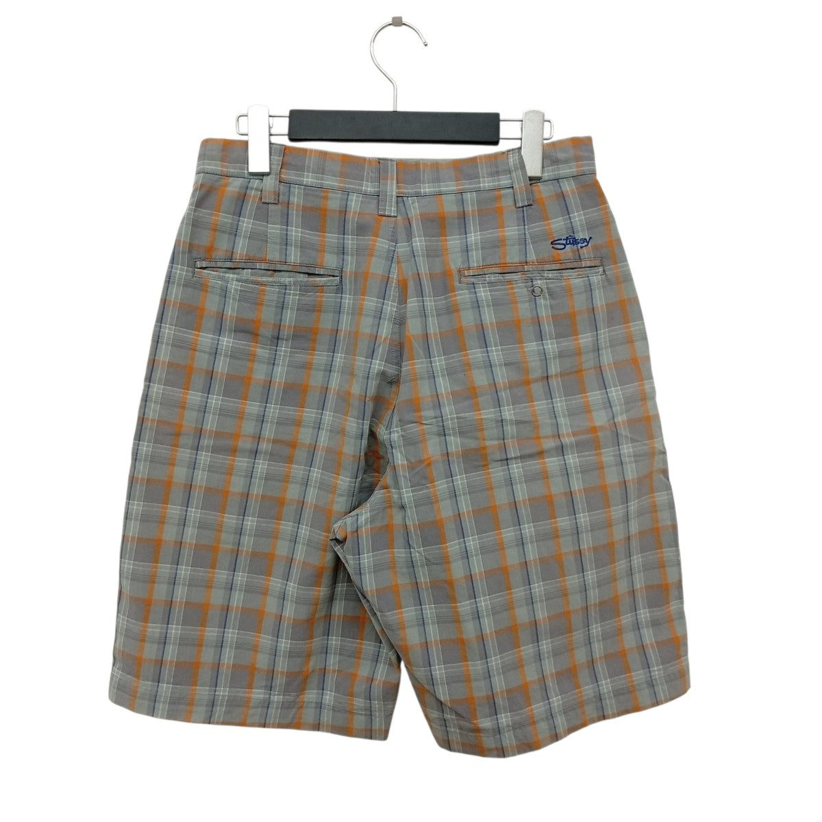 stussy(ステューシー) 90Sチェックハーフパンツ グレー サイズ 30