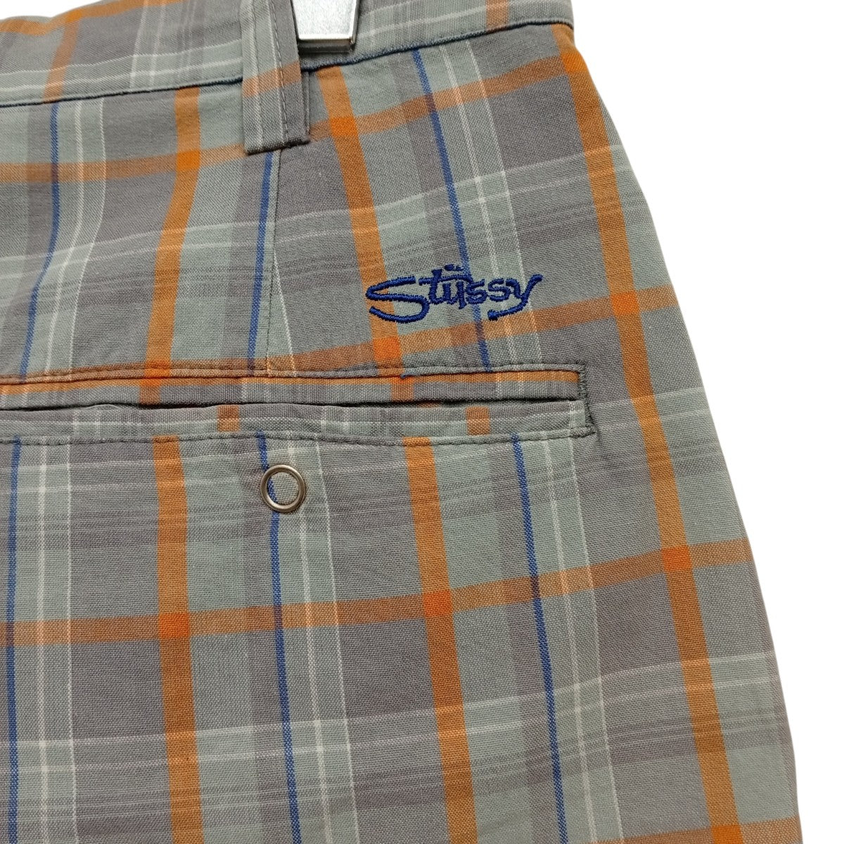 stussy(ステューシー) 90Sチェックハーフパンツ グレー サイズ 30