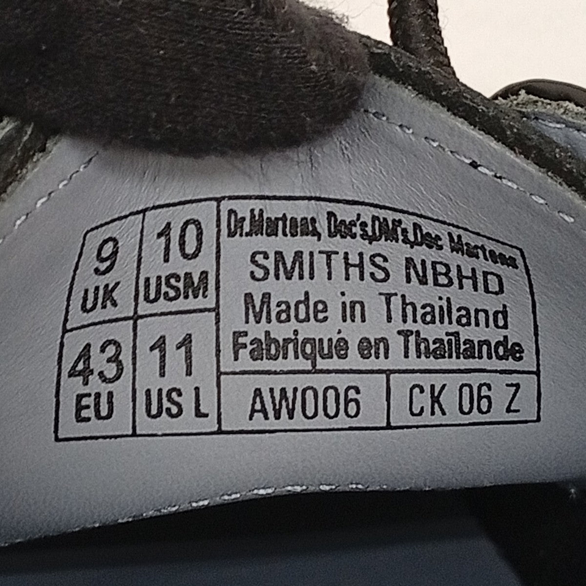 SMITHS NBHD 4 ホールレザーシューズ32235001