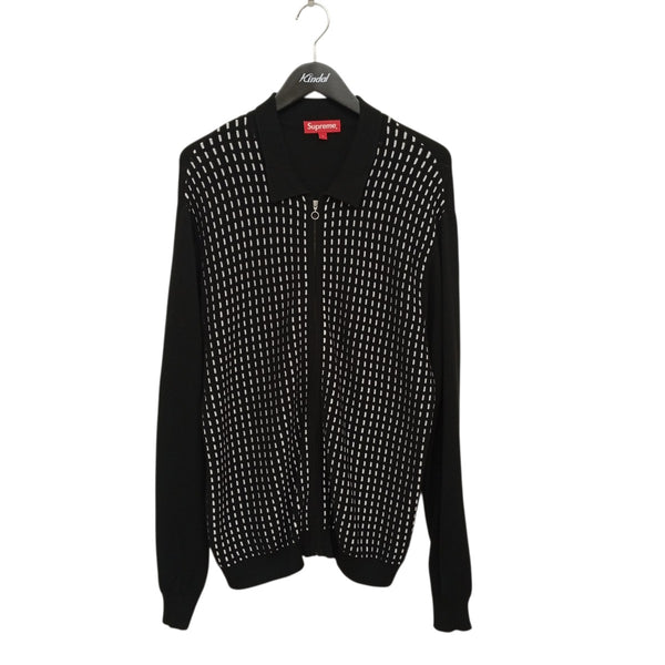 Supreme Dashes Zip Up Knit Polo ブラック L Supreme(シュプリーム) Dashes Zip Up Knit Poloニットポロシャツ
