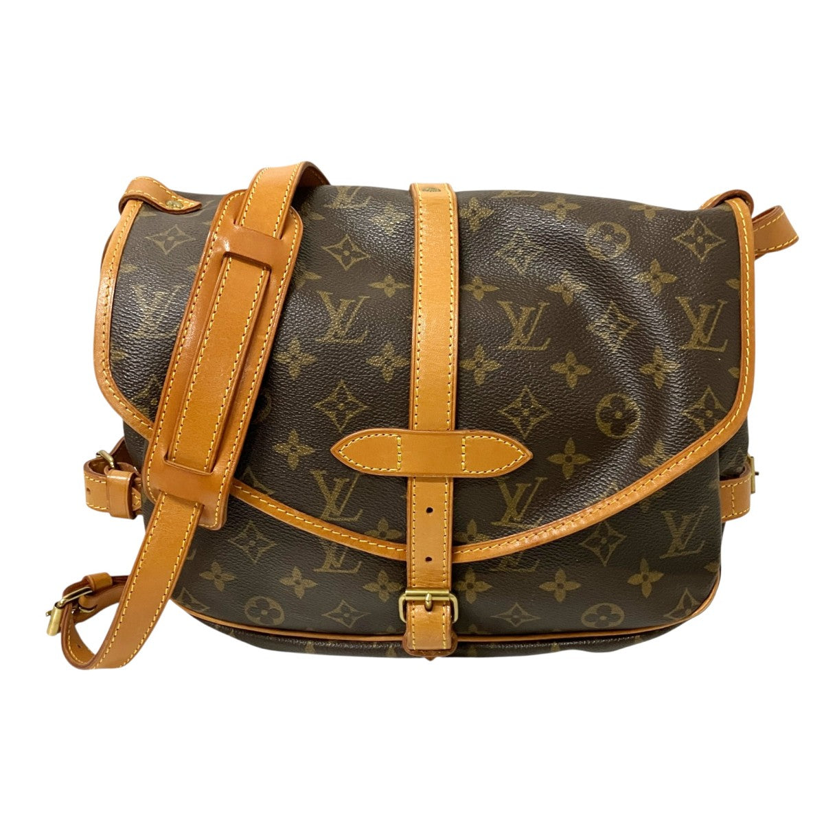 LOUIS VUITTON ソミュール30モノグラムショルダーバッグM42256 古着・中古-1枚目のアイテム画像