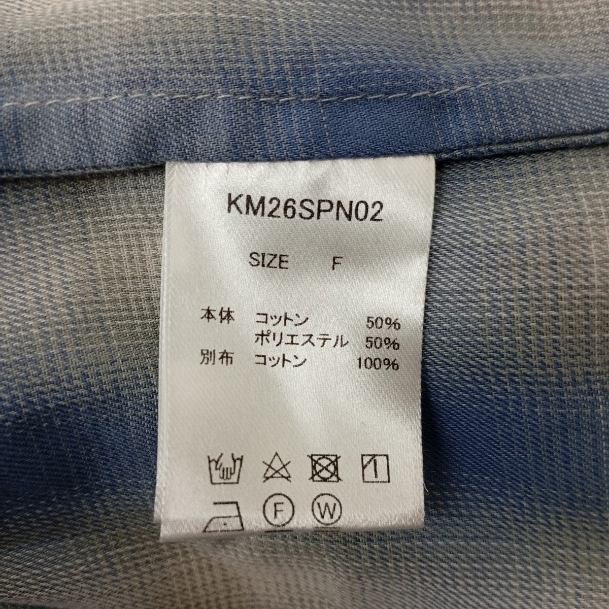 design overshirt 肩パット付きチェックシャツKM26SPN02