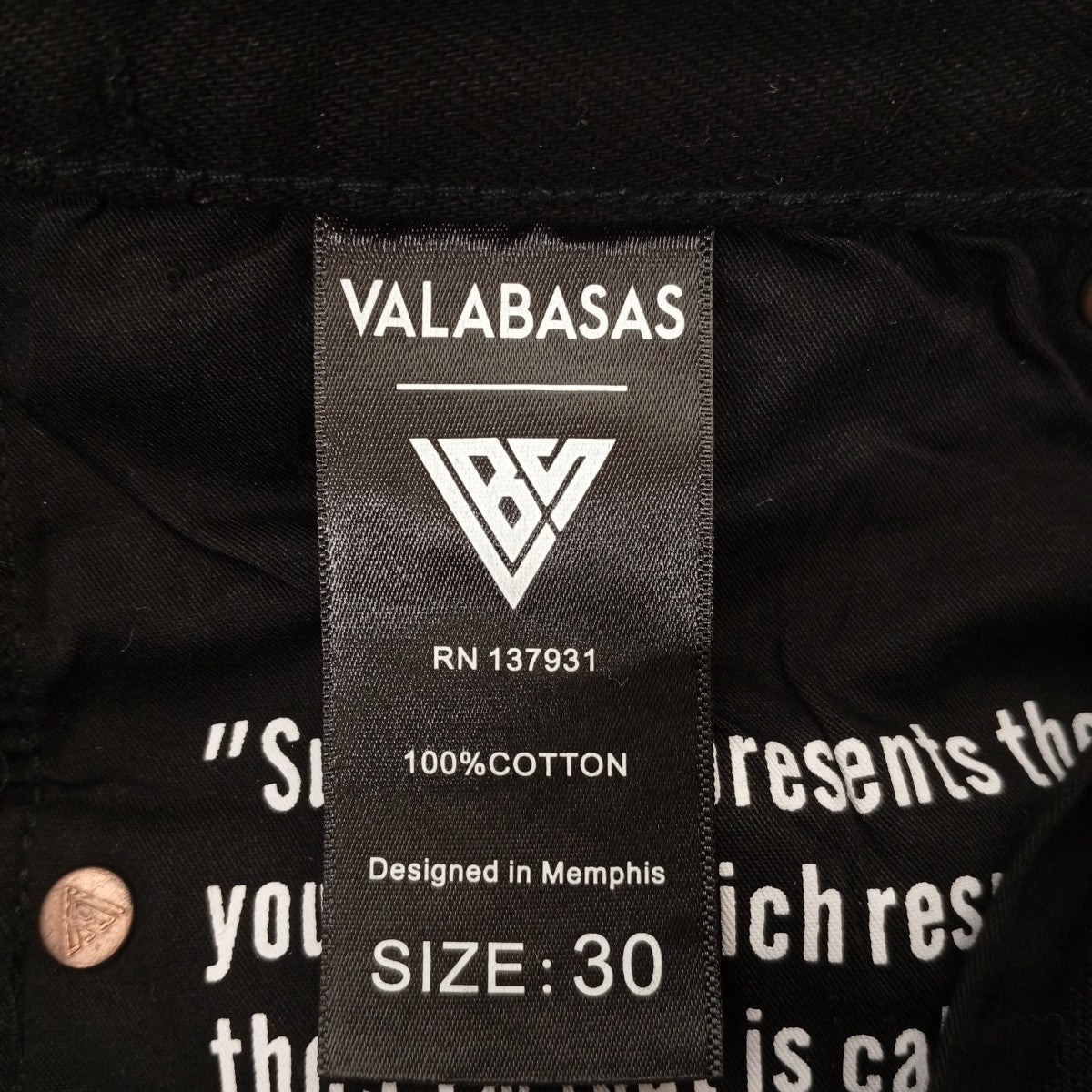 VALABASAS JELATO BAGGYデニムパンツ 古着・中古-5枚目のアイテム画像