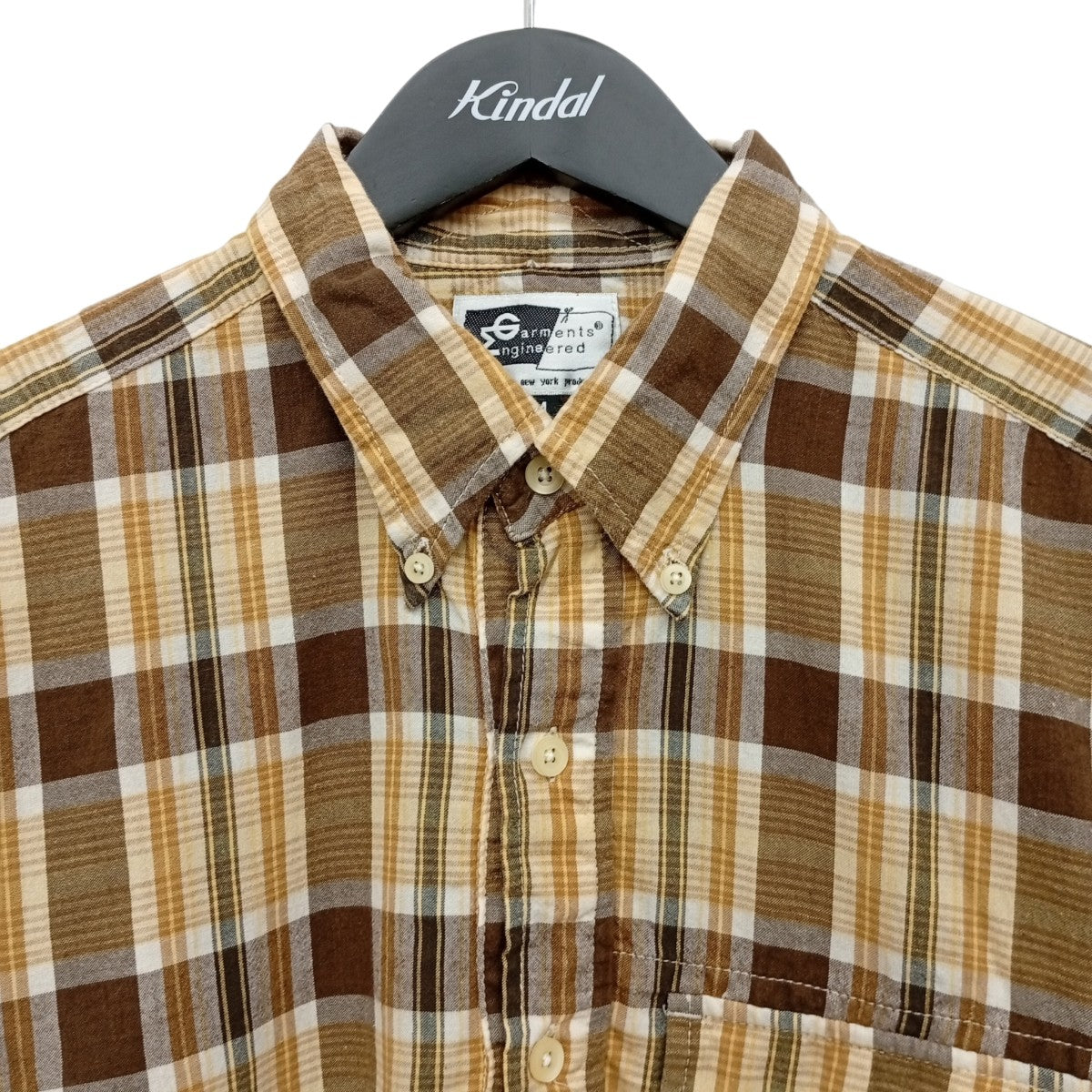 Engineered Garments チェック半袖シャツ 古着・中古-5枚目のアイテム画像