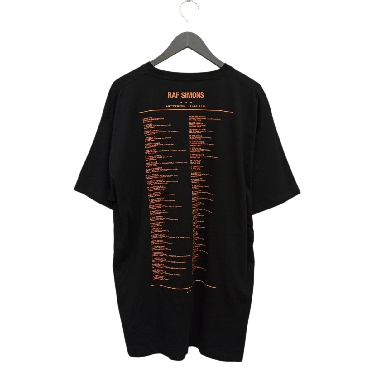 RAF SIMONS 22AWTOUR T-SHIRTS GRANDE FETE DE NUITTシャツ222-M104 古着・中古-2枚目のアイテム画像