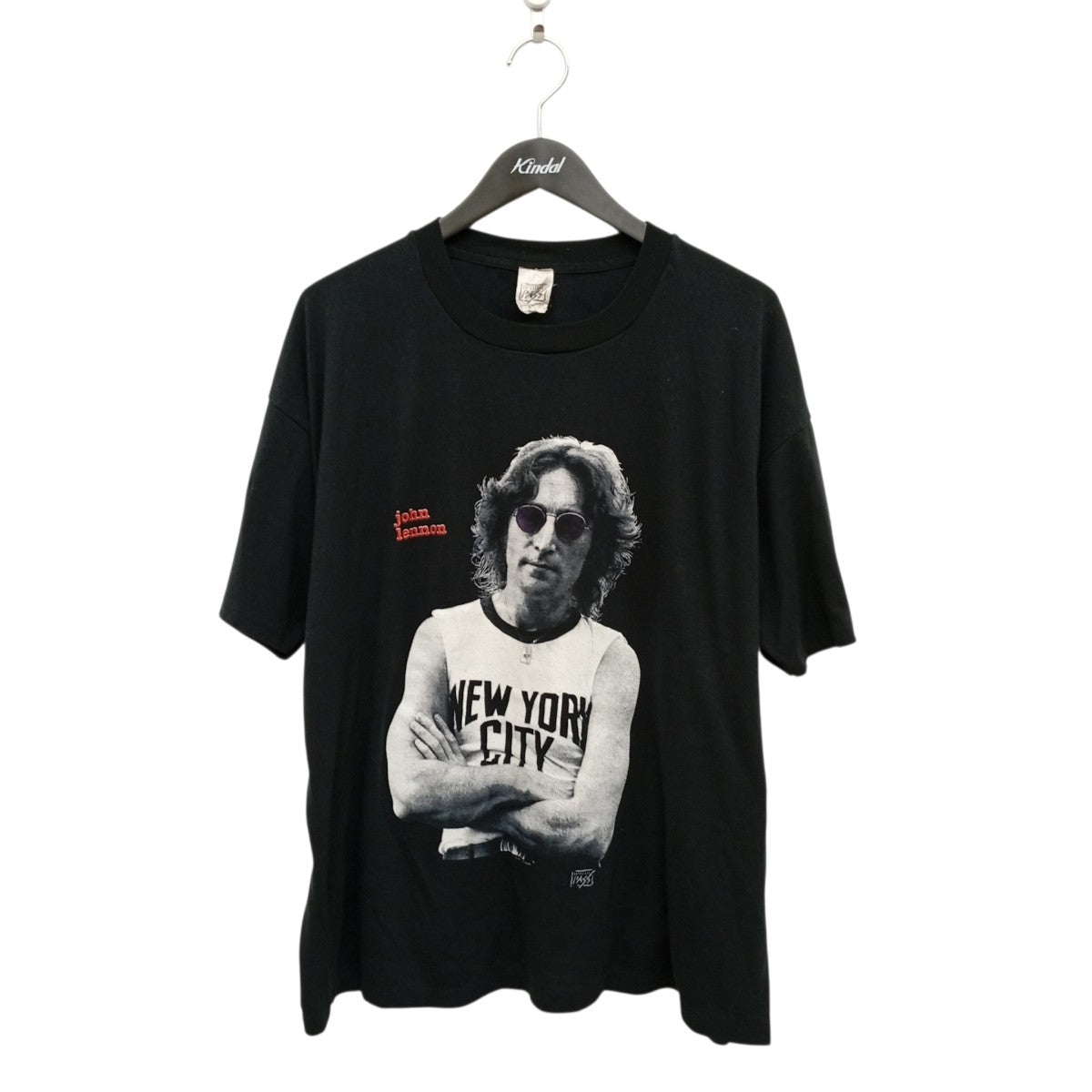 VINTAGE John Lennon Imagine back stage pass C1991 裾袖シングルTシャツ 古着・中古-1枚目のアイテム画像