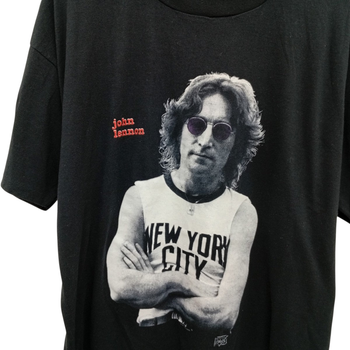 VINTAGE John Lennon Imagine back stage pass C1991 裾袖シングルTシャツ 古着・中古-5枚目のアイテム画像