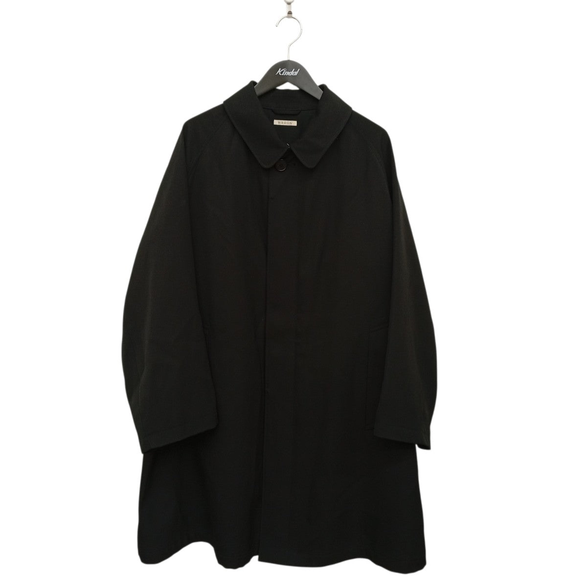 HEUGN 25AWAlbert Gabardine BlackコートCOAT010 古着・中古-1枚目のアイテム画像