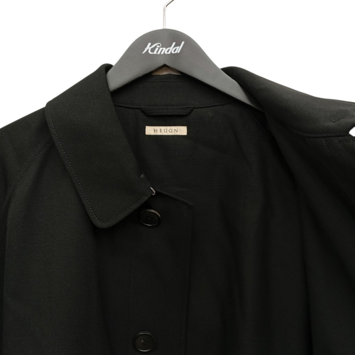 HEUGN 25AWAlbert Gabardine BlackコートCOAT010 古着・中古-4枚目のアイテム画像
