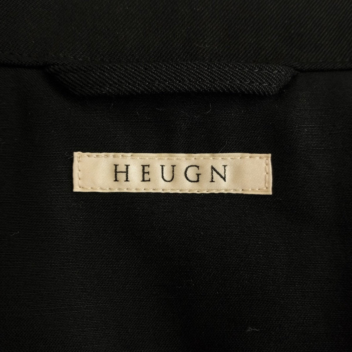 HEUGN 25AWAlbert Gabardine BlackコートCOAT010 古着・中古-5枚目のアイテム画像