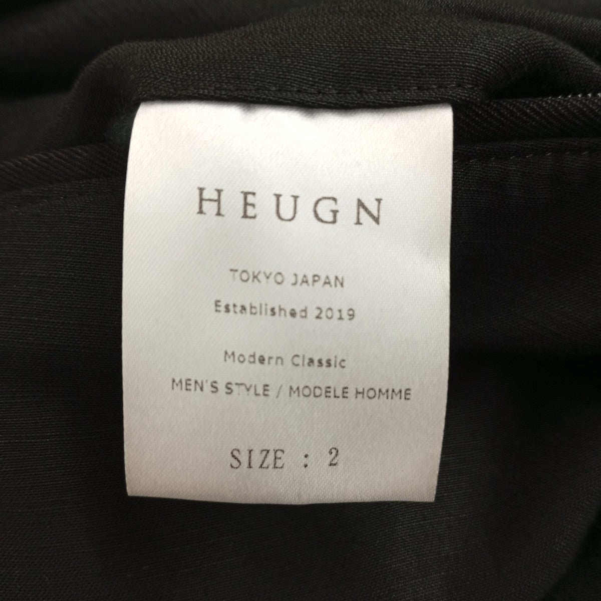 HEUGN 25AWAlbert Gabardine BlackコートCOAT010 古着・中古-6枚目のアイテム画像