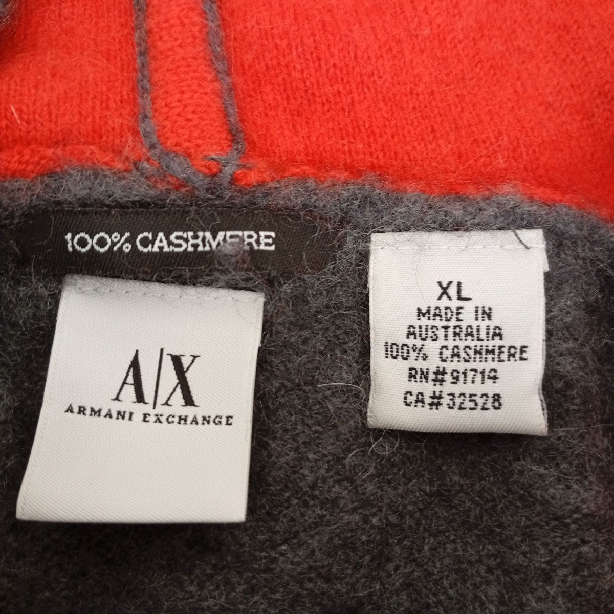 ARMANI EXCHANGE カシミヤニットパーカー 古着・中古-3枚目のアイテム画像