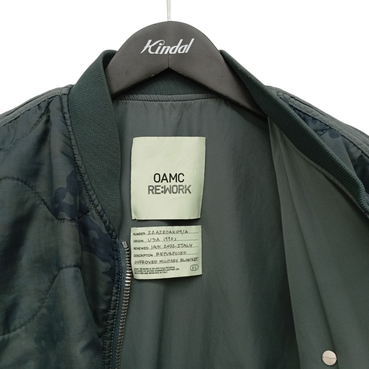 OAMC RE：WORK QUILTED BOMBERMA-1ジャケット22A28OAX09 古着・中古-5枚目のアイテム画像