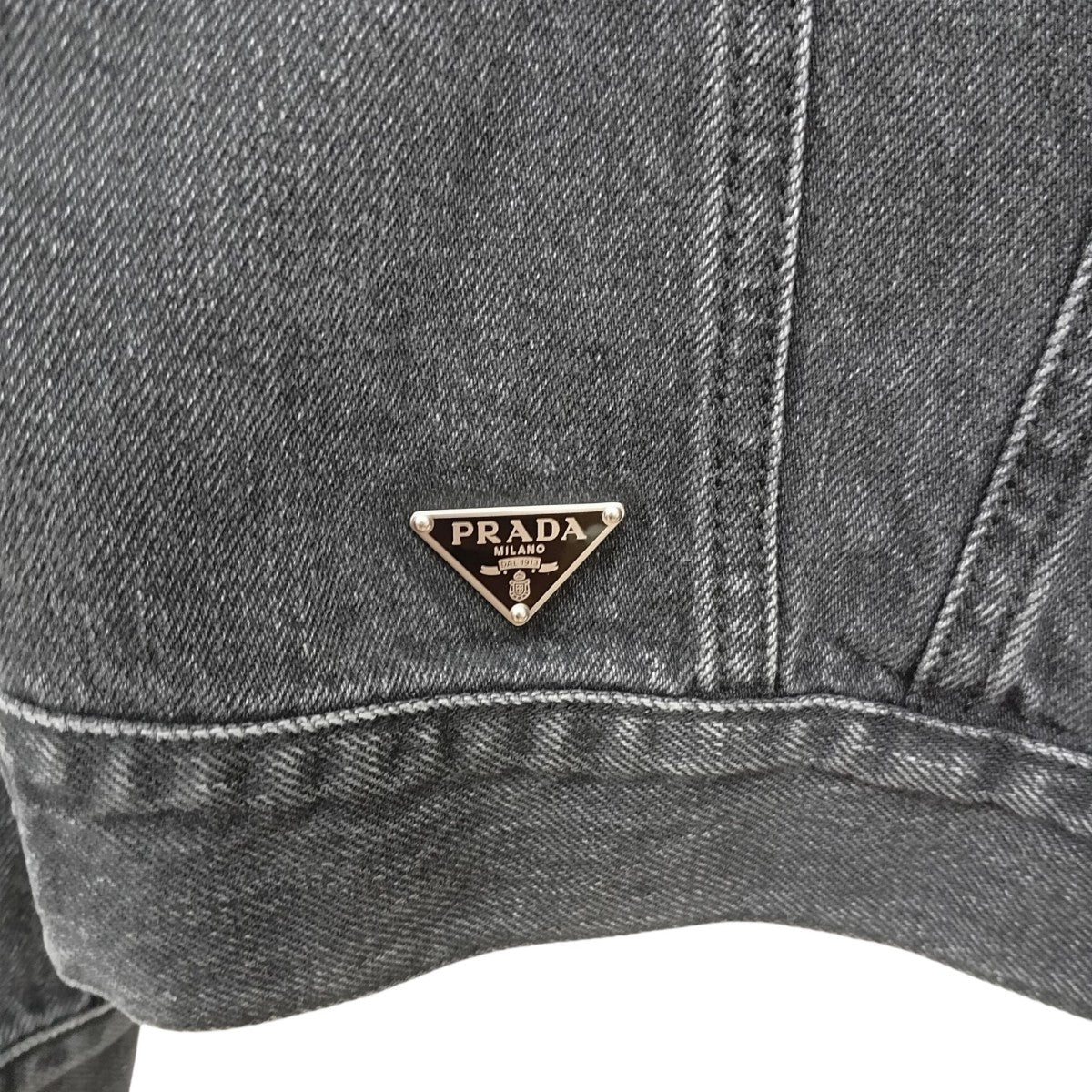 23SSWashed Denim Collarless JacketデニムジャケットGEB229