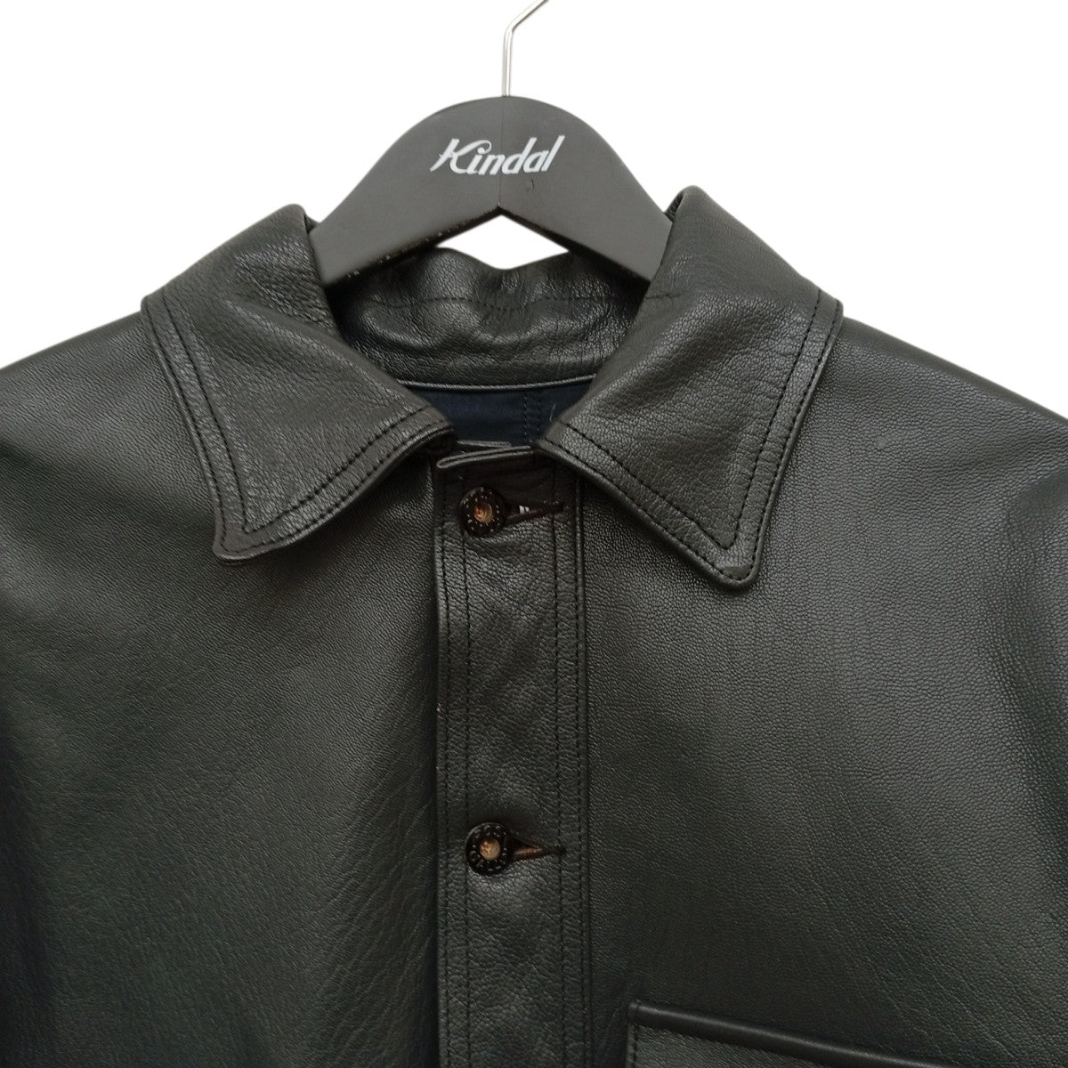 POST O’ALLS cruzer 8 premium goatskin 日本製レザージャケット2132-G3 古着・中古-3枚目のアイテム画像
