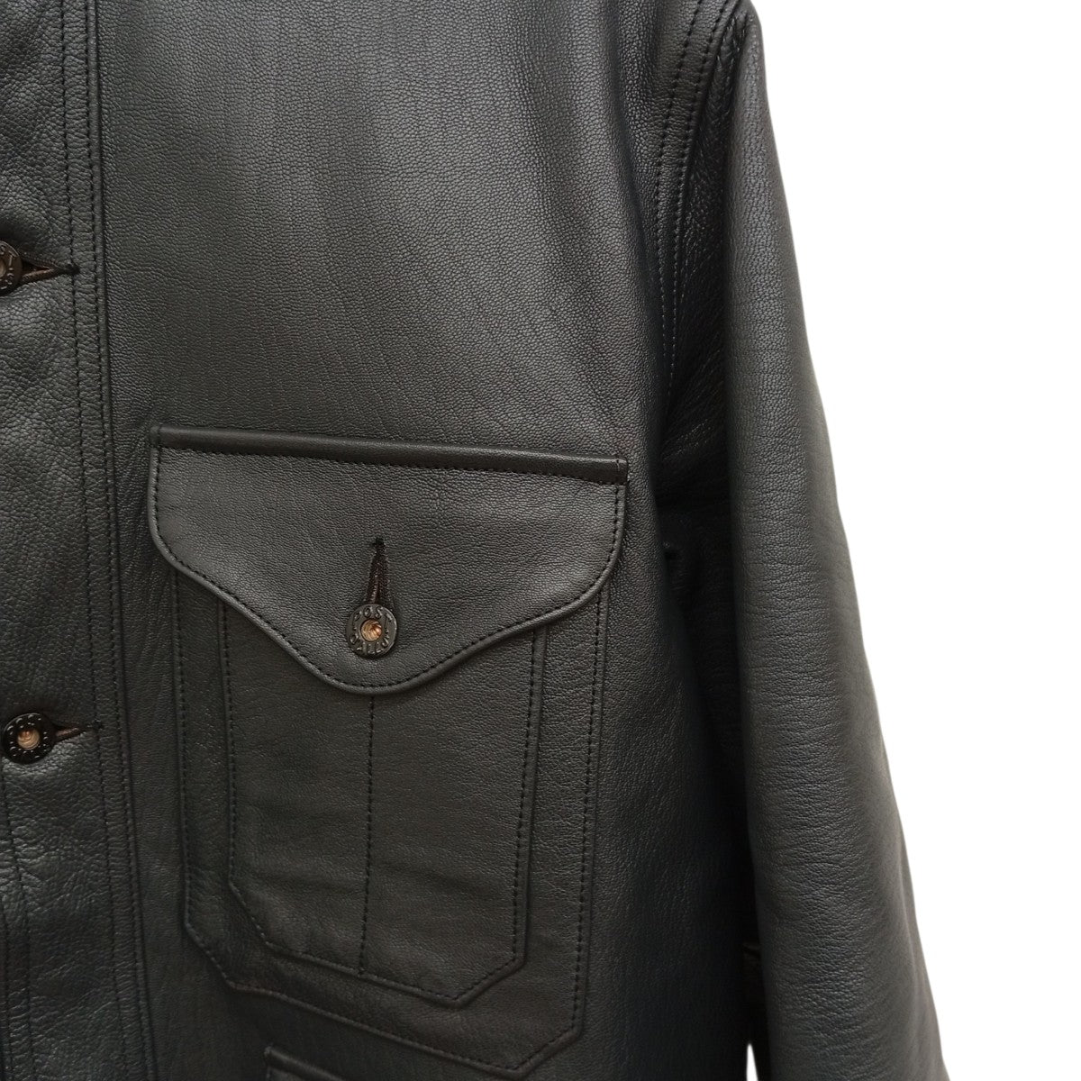 POST O’ALLS cruzer 8 premium goatskin 日本製レザージャケット2132-G3 古着・中古-6枚目のアイテム画像