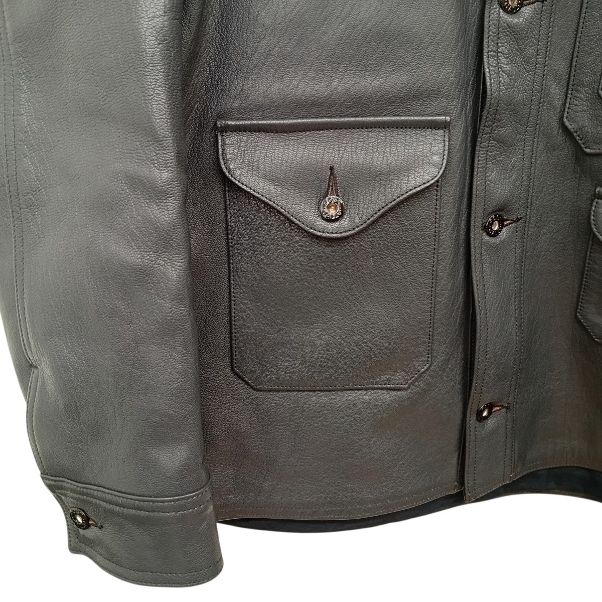 POST O’ALLS cruzer 8 premium goatskin 日本製レザージャケット2132-G3 古着・中古-7枚目のアイテム画像