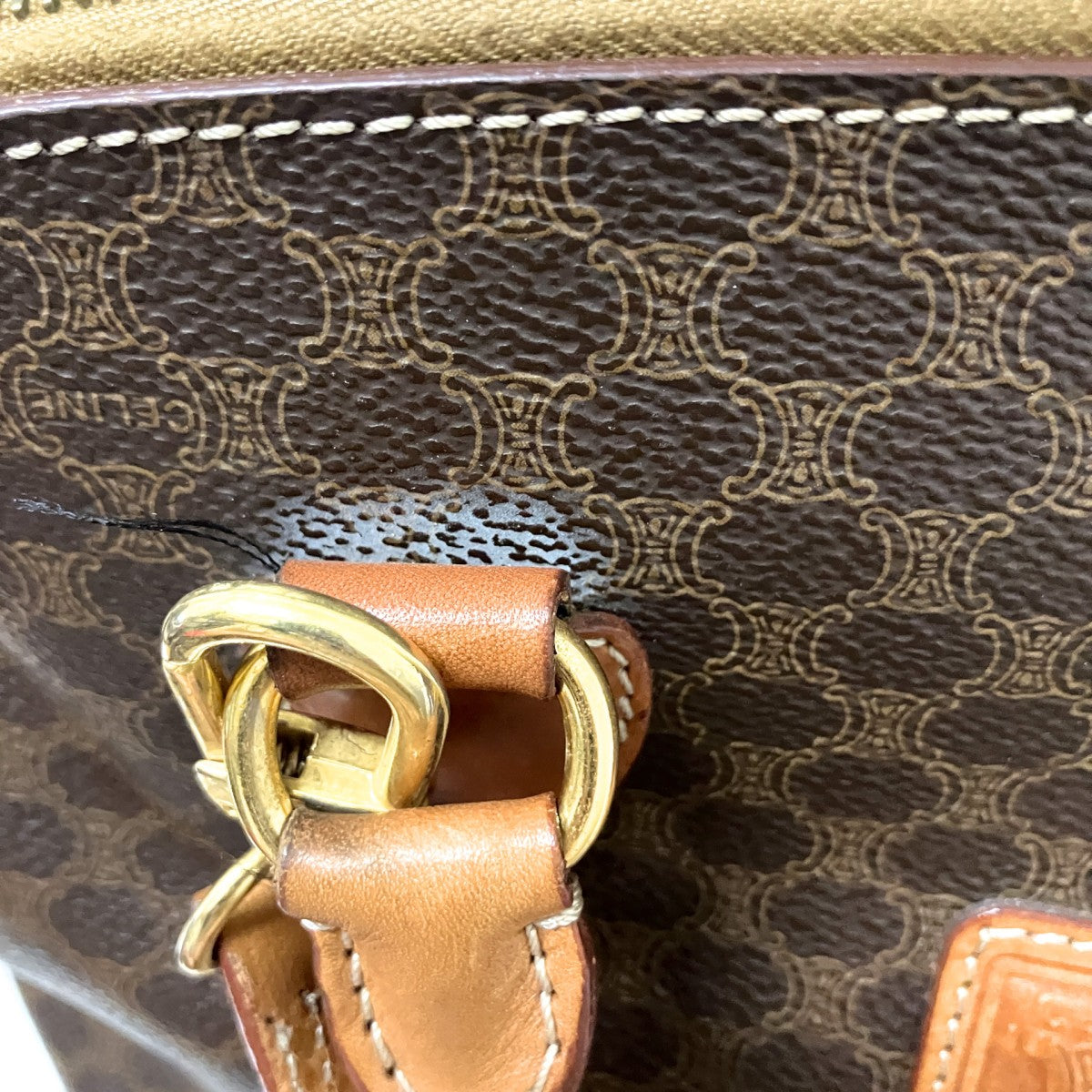 CELINE マカダム2WAYショルダーバッグ 古着・中古-4枚目のアイテム画像