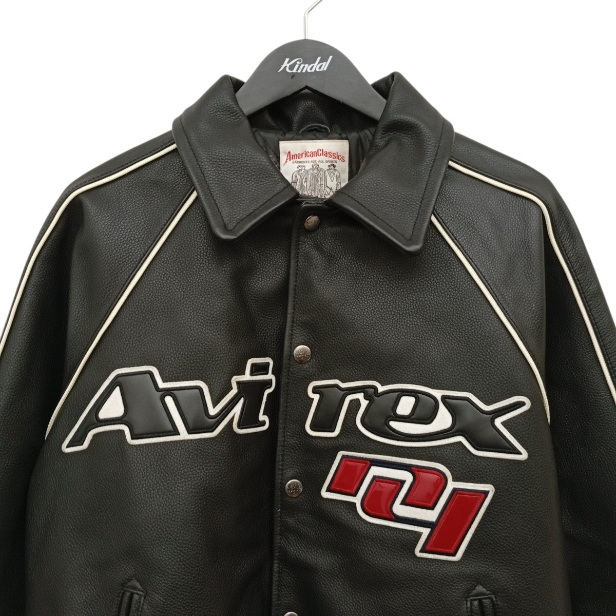 AVIREX COW LOGO VARSITY JACKETレザージャケット783-5950017 古着・中古-3枚目のアイテム画像