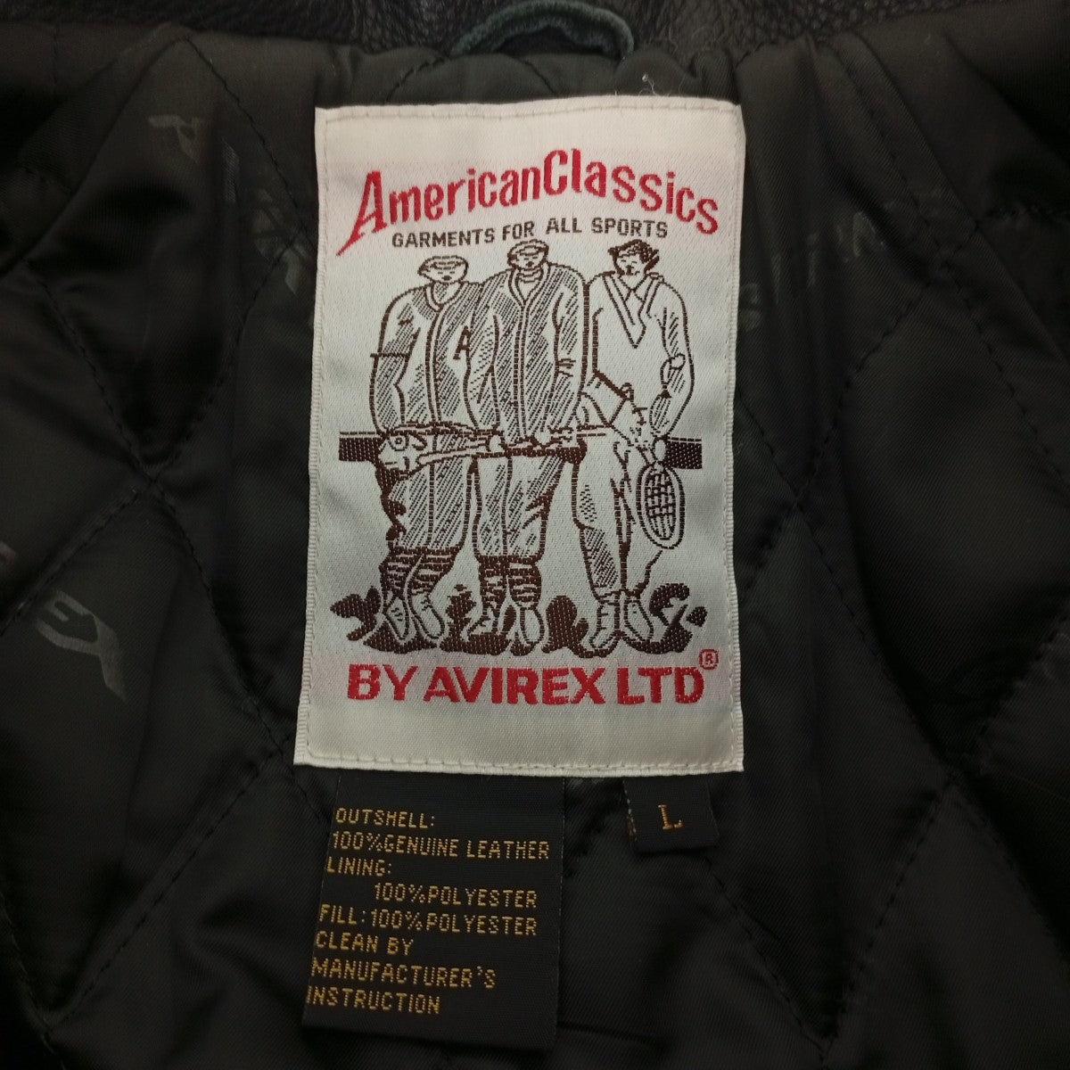 AVIREX COW LOGO VARSITY JACKETレザージャケット783-5950017 古着・中古-7枚目のアイテム画像