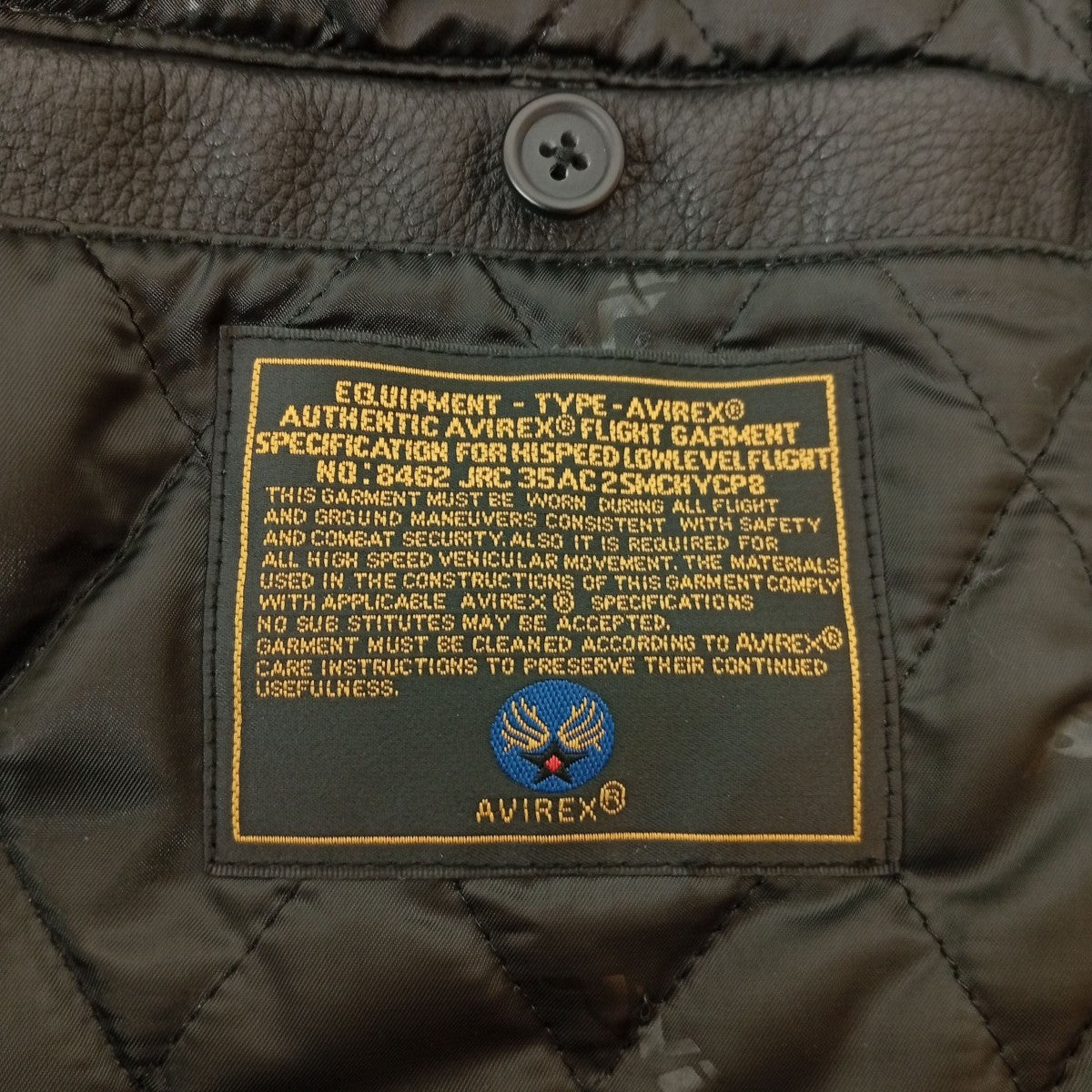 AVIREX COW LOGO VARSITY JACKETレザージャケット783-5950017 古着・中古-8枚目のアイテム画像