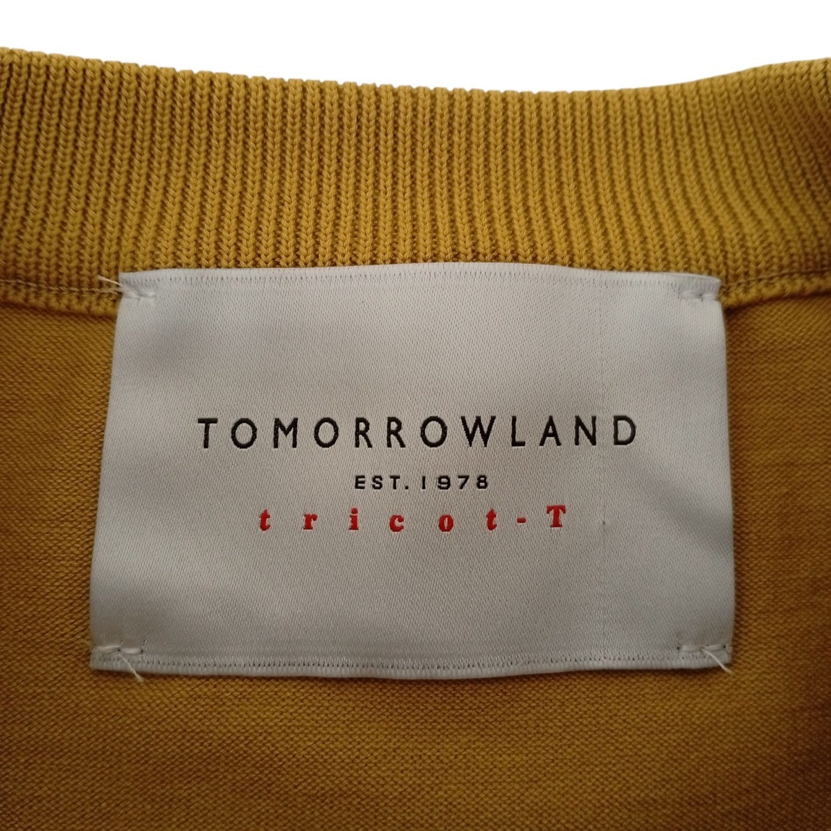 TOMORROW LAND シャドーボーダークルーネックニット半袖カットソー63-02-22-02030 古着・中古-3枚目のアイテム画像
