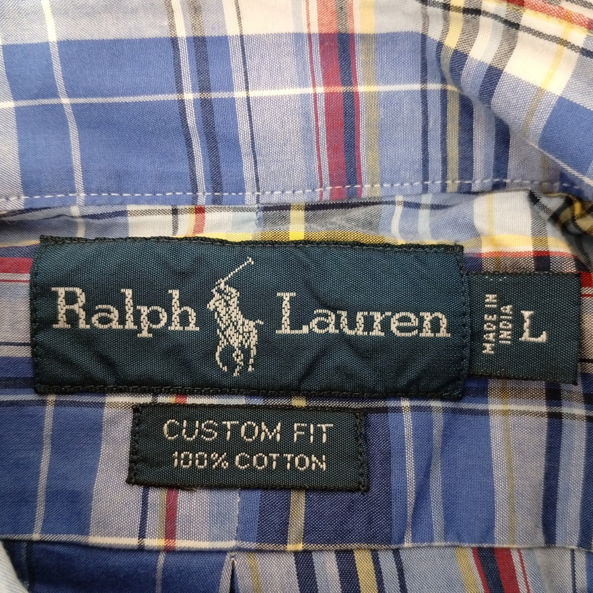RALPH LAUREN チェック半袖シャツ 古着・中古-3枚目のアイテム画像