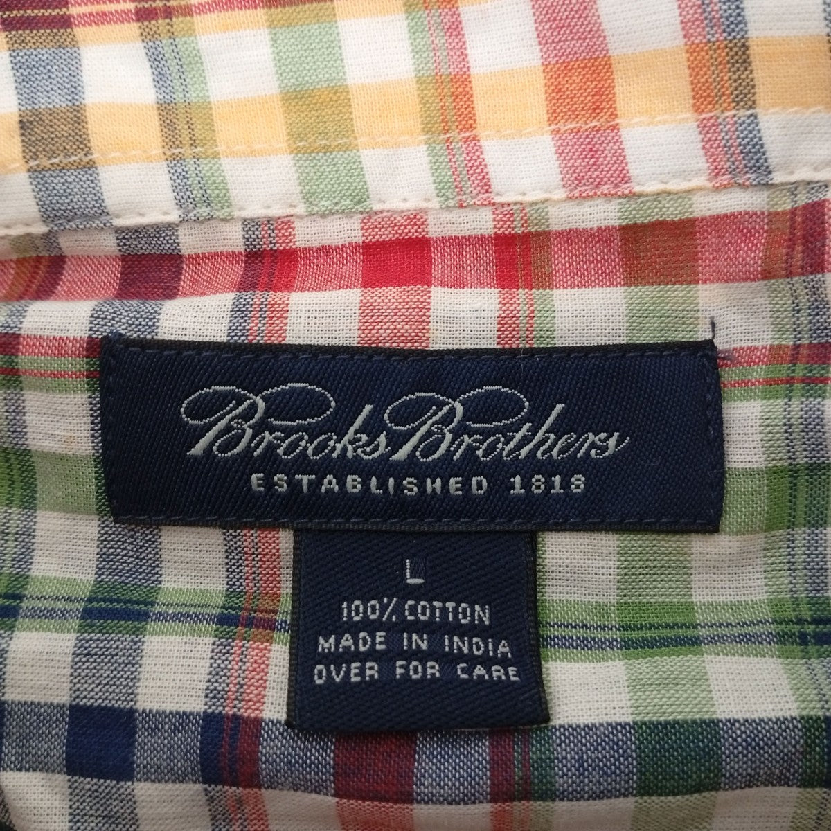 BROOKS BROTHERS チェック半袖シャツ 古着・中古-3枚目のアイテム画像