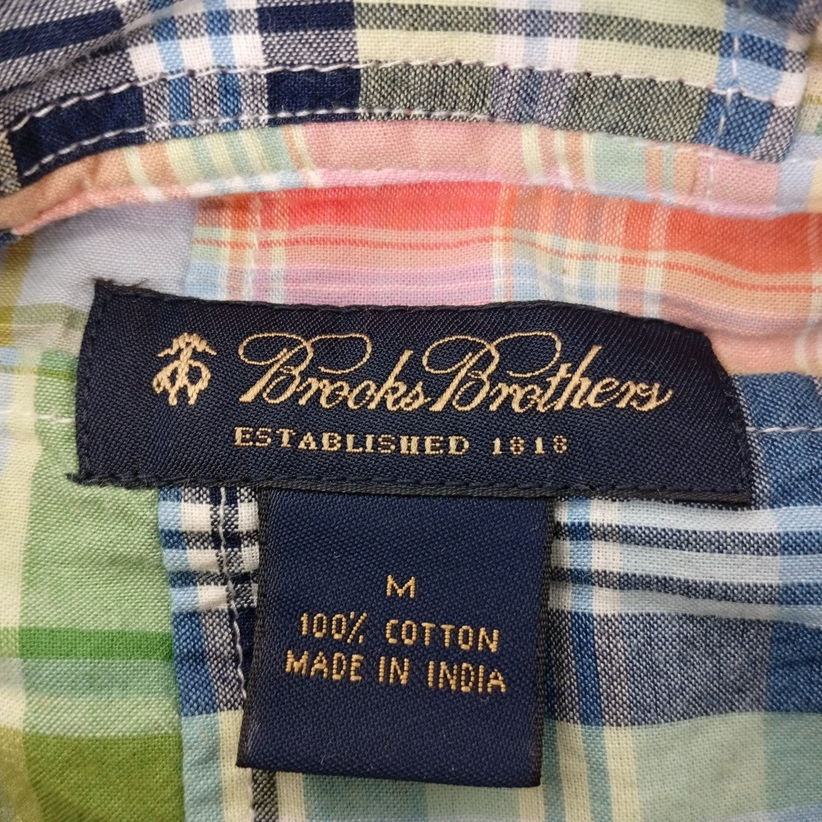 BROOKS BROTHERS チェック半袖シャツ 古着・中古-3枚目のアイテム画像