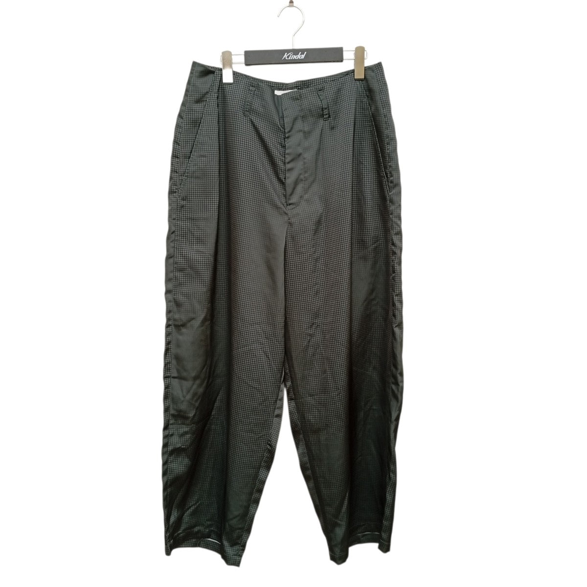TROMPE-L’OEIL PLEATS WIDE PANTSチェックパンツ