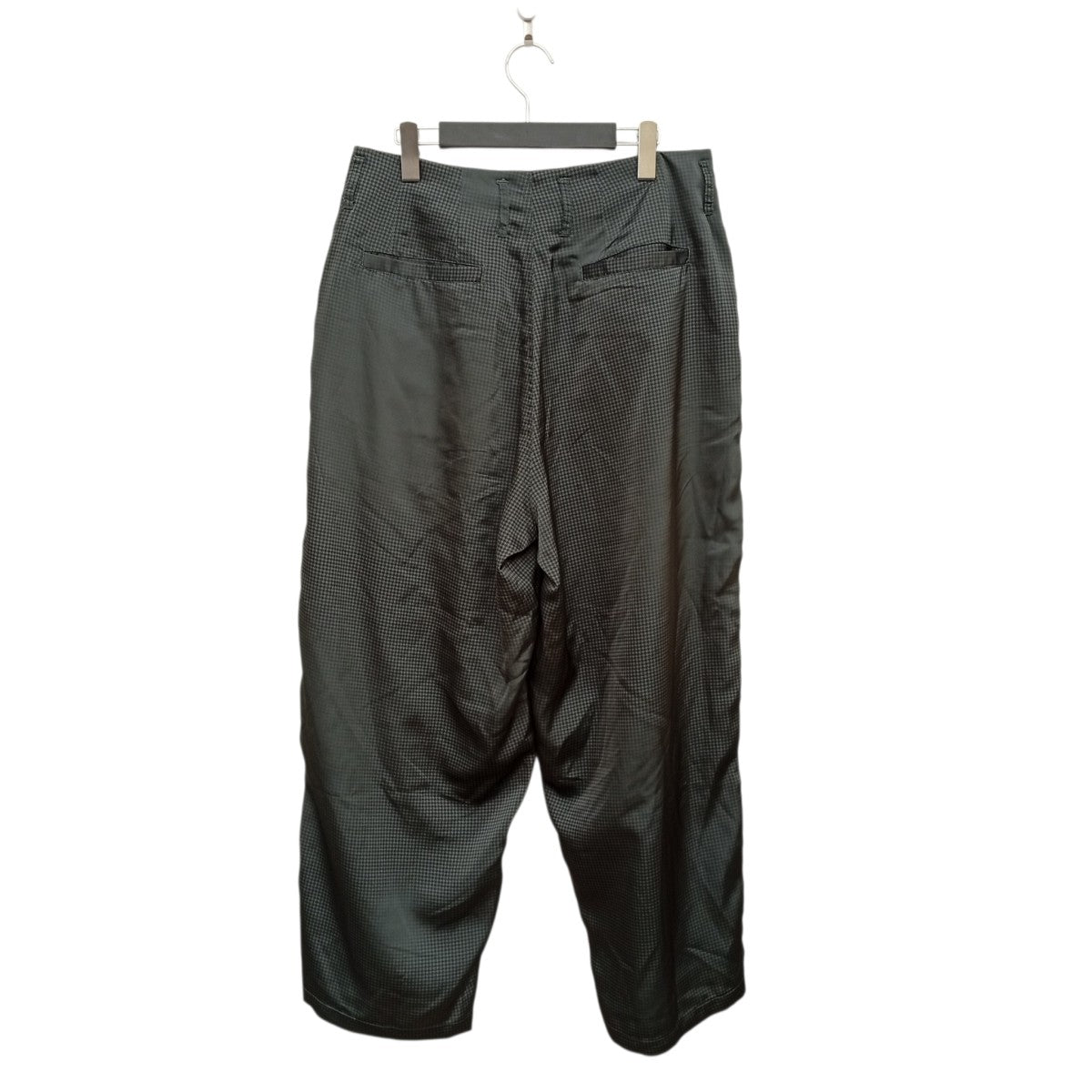 TROMPE-L’OEIL PLEATS WIDE PANTSチェックパンツ