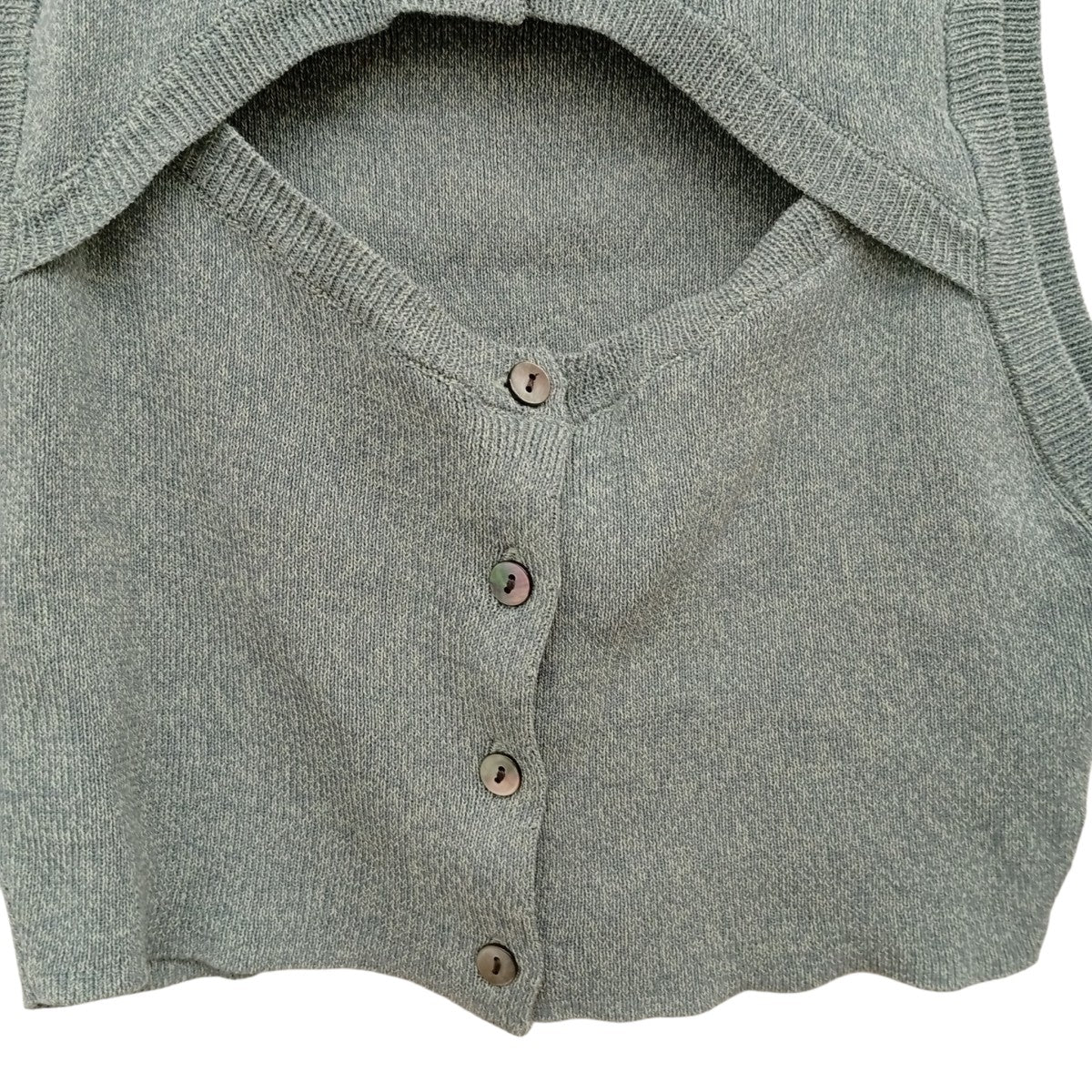 Cotton Rib Knit Sleevless Topノースリーブニットls62575K