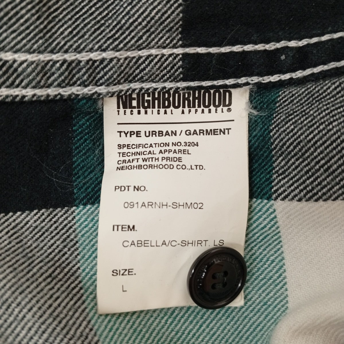 NEIGHBORHOOD チェックネルシャツ091ARNH-SHM02 古着・中古-4枚目のアイテム画像