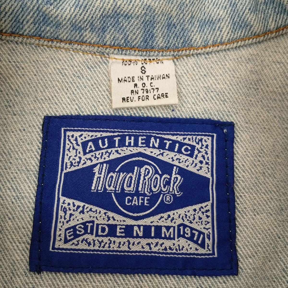 Hard Rock cafe 90Sデニムジャケット 古着・中古-3枚目のアイテム画像